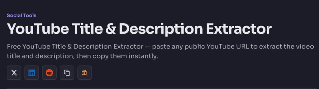 How to Extract YouTube Title and Description Instantly — FrontendGeek YouTube Title & Description Extractor page heading and tool intro