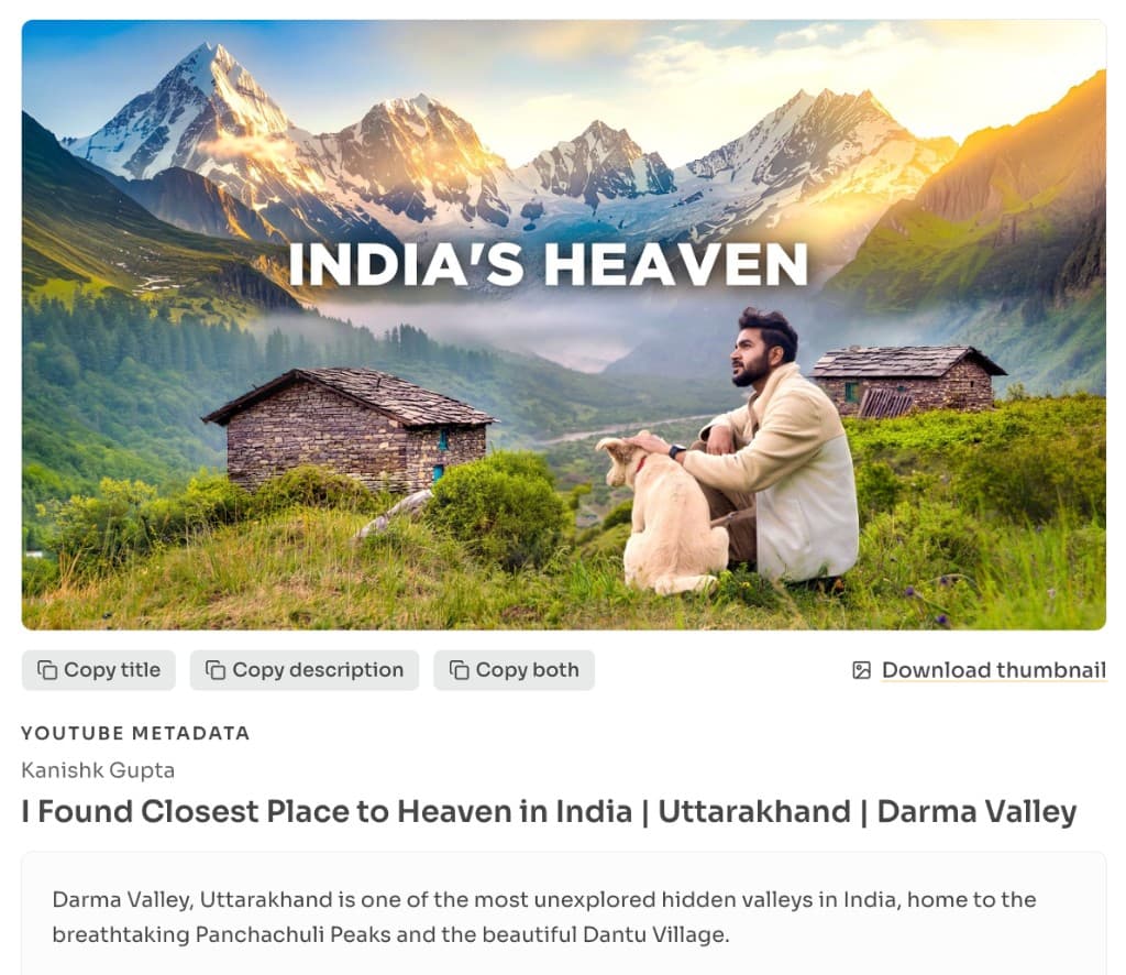 How to Extract Any YouTube Video Title and Description — YouTube Title & Description Extractor on FrontendGeek — copy title and full description from a video URL