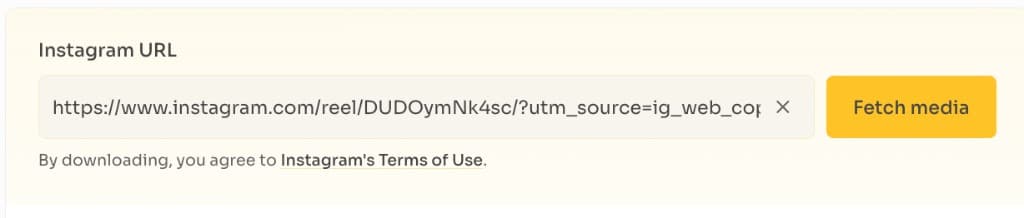 Paste the Instagram URL Pasting an Instagram URL into the FrontendGeek Instagram Video Downloader