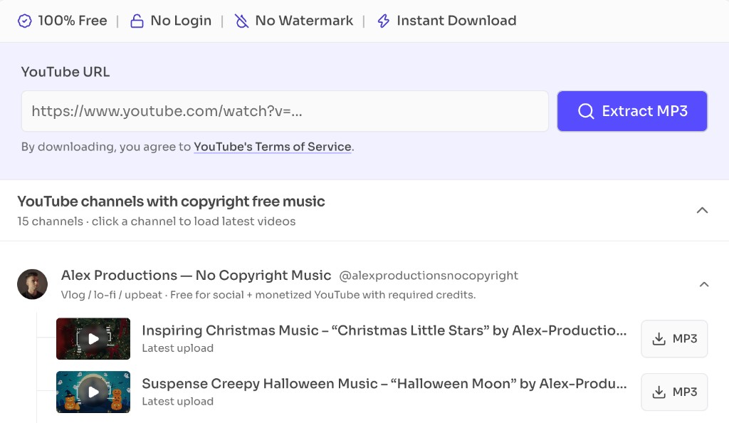 Download Copyright Free Music — Browse free tracks or open a free library — Browse YouTube channels with copyright free music and load latest videos Download Copyright Free Music — Browse free tracks or open a free library — Browse YouTube channels with copyright free music and load latest videos