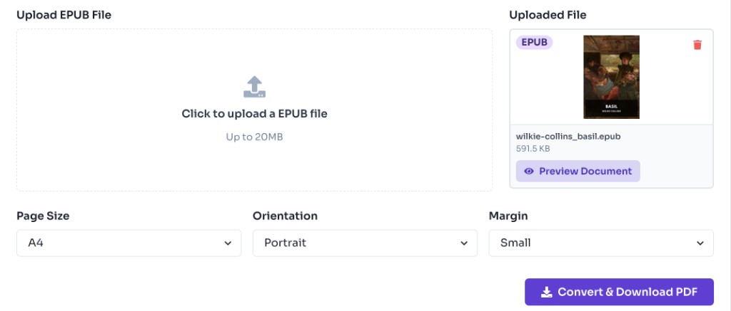 EPUB to PDF Converter Online - upload an EPUB file and preview the uploaded ebook EPUB to PDF Converter Online - upload an EPUB file and preview the uploaded ebook