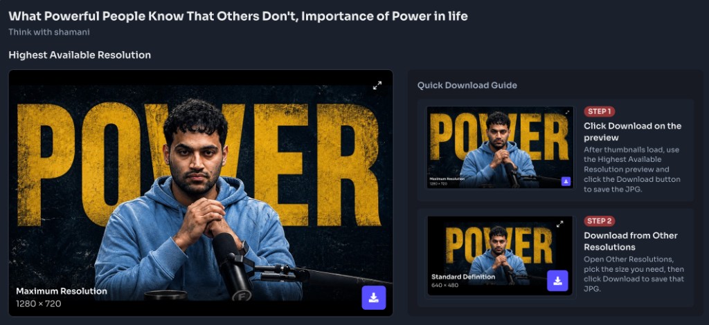 Free YouTube Thumbnail Downloader (HD) — Download the highest resolution — YouTube Thumbnail Downloader - highest resolution preview with Quick Download Guide